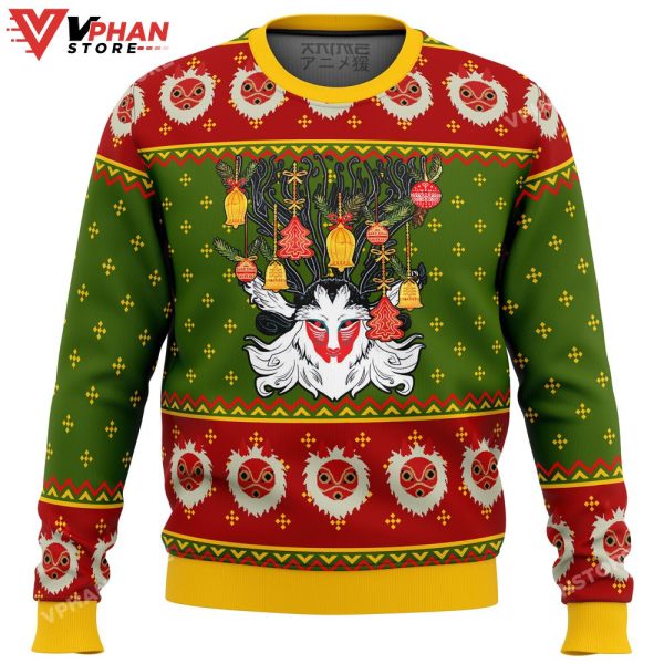 Forest Spirit Princess Mononoke Ugly Christmas Sweater