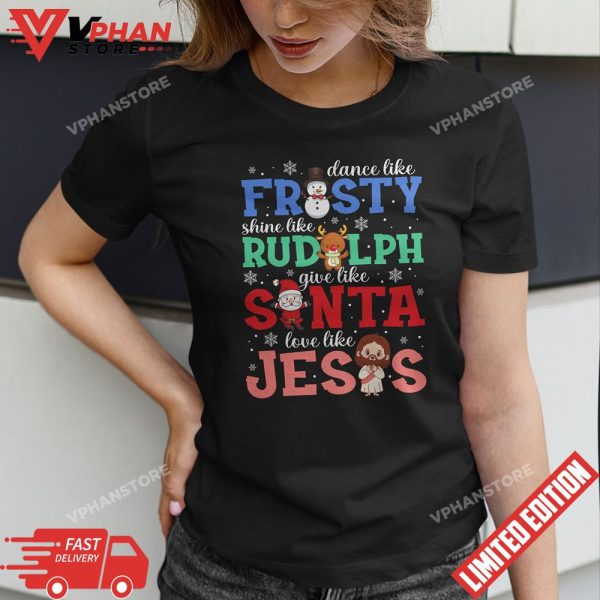 Frosty Rudolph Santa Jesus Funny Christmas Quote