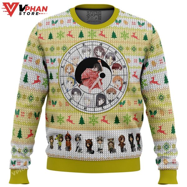 Fruits Basket Chinese Zodiac Ugly Christmas Sweater