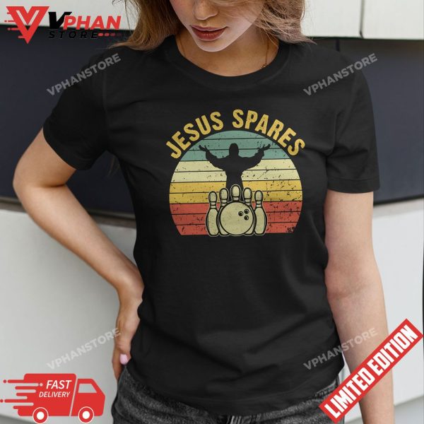 Funny Christian Jesus Spares Bowling T-Shirt