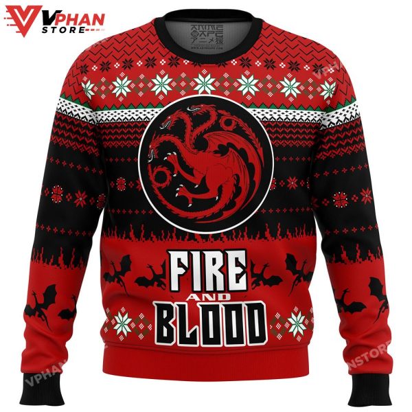 Game Of Thrones Fire And Blood Ugly Christmas Sweater