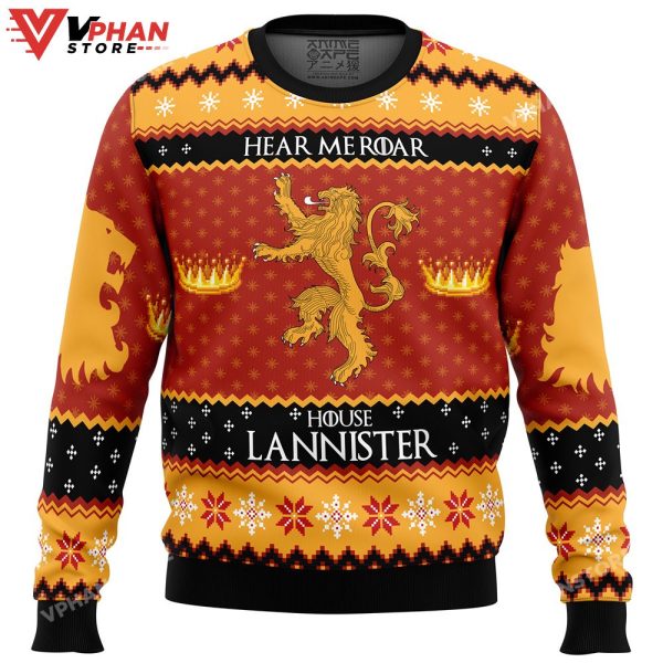 Game Of Thrones House Lannister Ugly Christmas Sweater