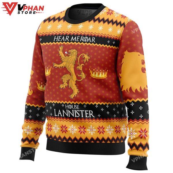 Game Of Thrones House Lannister Ugly Christmas Sweater