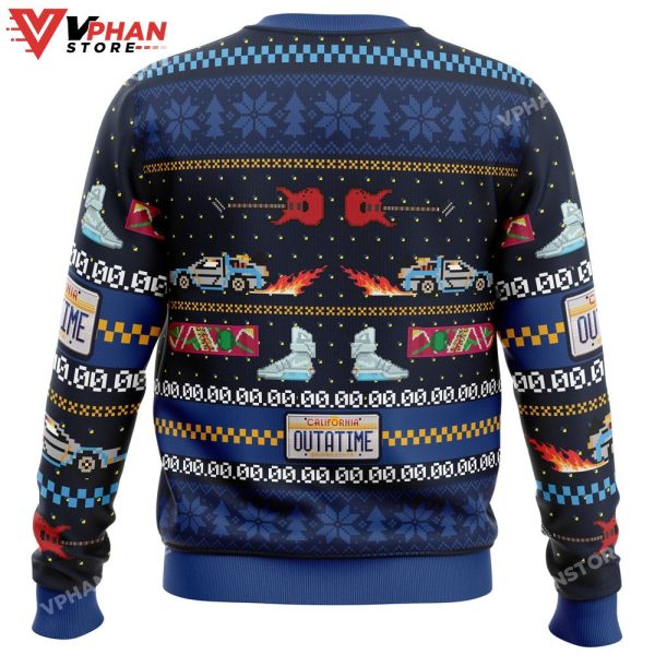 Get Back In Time For Christmas Back To The Future Ugly Christmas Sweater