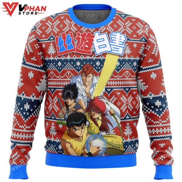 Ghost Fighter YuYu Hakusho Alt Ugly Christmas Sweater