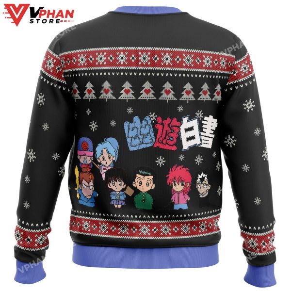 Ghost Fighter YuYu Hakusho Chibis Ugly Christmas Sweater