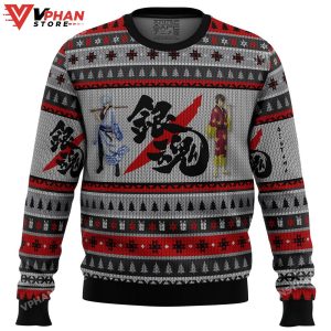 Gintama Shinsuke and Gintoki Ugly Christmas Sweater 1