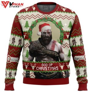 God of Christmas God of War Ugly Christmas Sweater 1