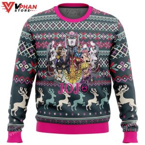 Golden Wind Jojo's Bizarre Adventure Ugly Christmas Sweater