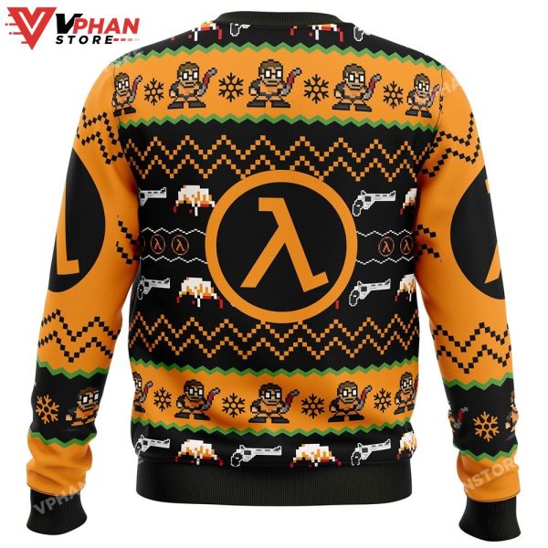 Gordon Freeman Half-Life Ugly Christmas Sweater