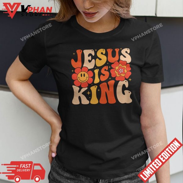 Groovy Jesus Is King Aesthetic Christian T-Shirt