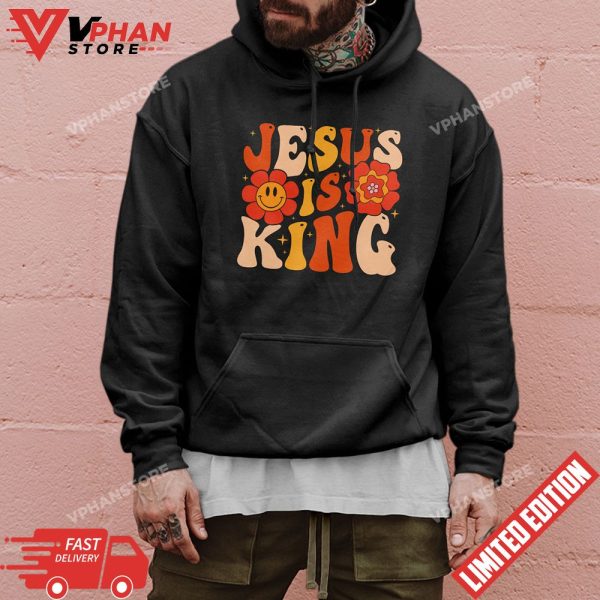 Groovy Jesus Is King Aesthetic Christian T-Shirt