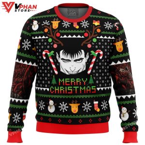 Guts Santa Claus Berzerk Ugly Christmas Sweater 1