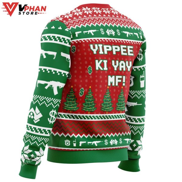 Hans Gruber Fall Nakatomi Plaza Die Hard Ugly Christmas Sweater