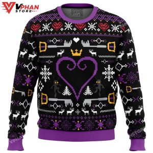 Hearts Kingdom Hearts Ugly Christmas Sweater 1