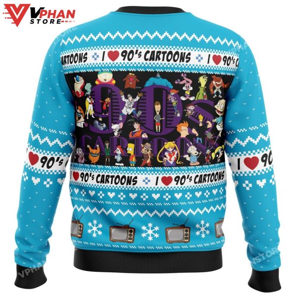 I Love The 90s Cartoons Ugly Sweater