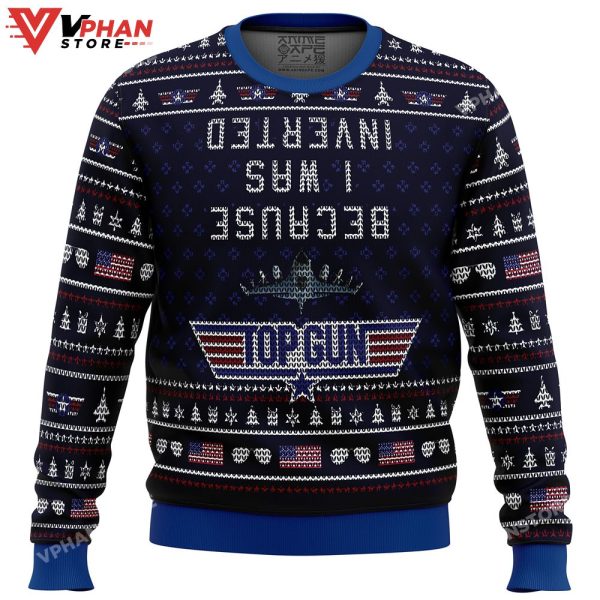 Inverted Top Gun 3D Sweatshirt Ugly Christmas Sweater