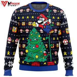 It's a Tree Super Mario Bros Ugly Christmas Sweater 1