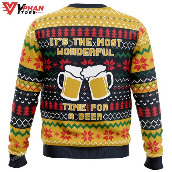 It’s The Most Wonderful Time For A Beer Parody Christmas Sweater