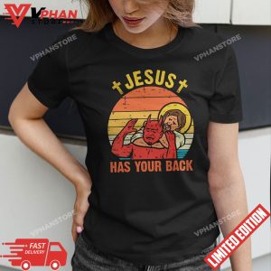 Jesus Has Your Back Jiu Jitsu Retro Christian Gifts 1