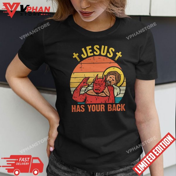 Jesus Has Your Back Jiu Jitsu Retro Christian Gifts