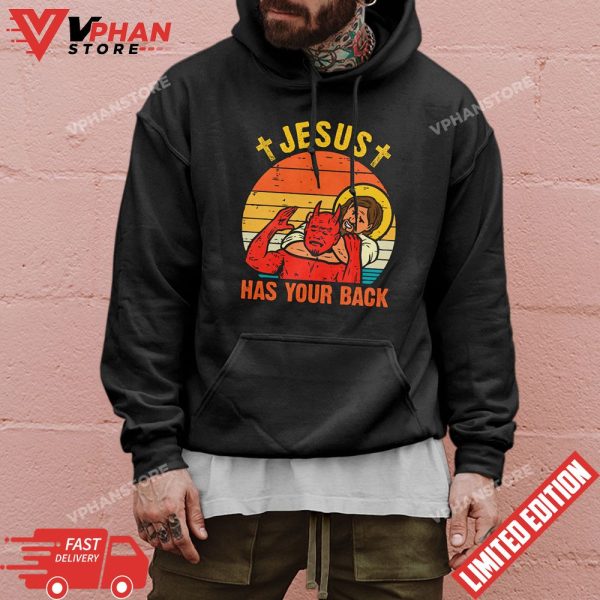 Jesus Has Your Back Jiu Jitsu Retro Christian Gifts