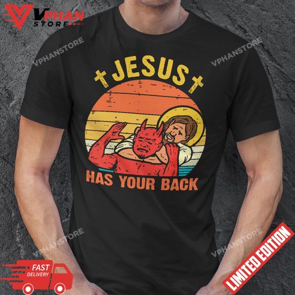 Jesus Has Your Back Jiu Jitsu Retro Christian Gifts