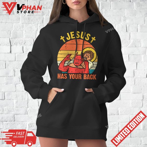 Jesus Has Your Back Jiu Jitsu Retro Christian Gifts