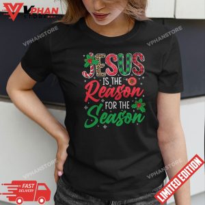 Jesus Is The Reason for Season Christmas Family Pajamas T Shirt 1