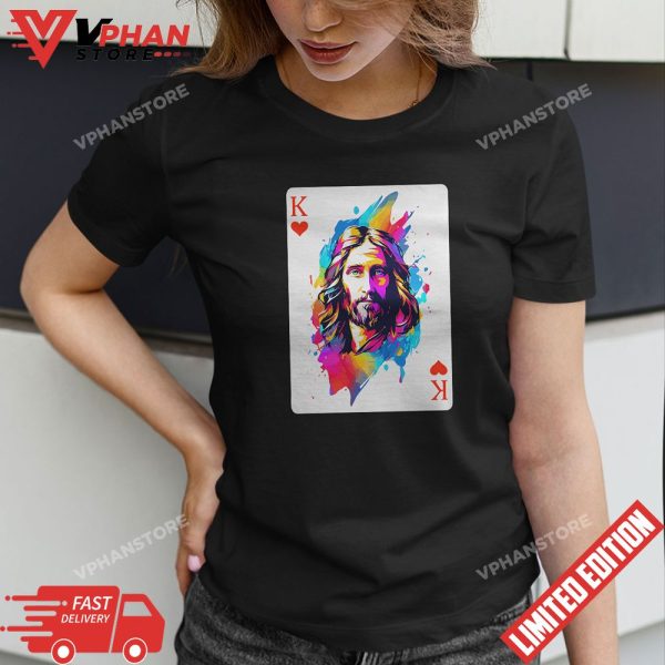 Jesus King Card Christian For Men Women T-Shirt