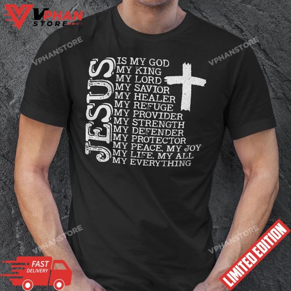 Jesus My Savior Lord Christian God Cross T-Shirt