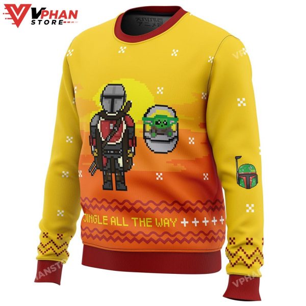 Jingle All The Way Mandalorian Christmas Sweater