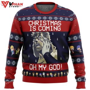 Jojo's Bizarre Adventure Joseph Joestar Oh My God Ugly Christmas Sweater