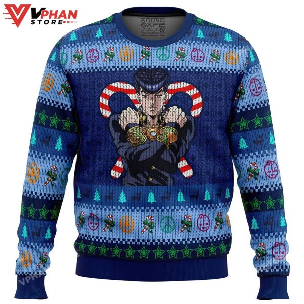 Josuke Higashikata Jojo’s Bizarre Adventure Ugly Christmas Sweater