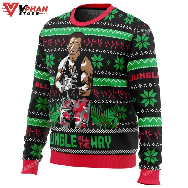 Jungle All The Way Arnold Schwarzenegger Ugly Sweater