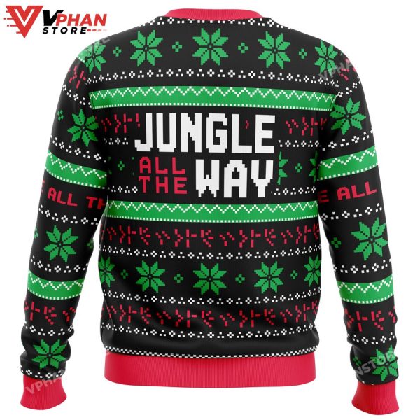 Jungle All The Way Arnold Schwarzenegger Ugly Sweater