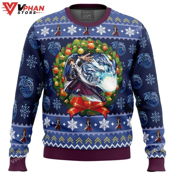 Kaiba Blue-Eyes White Dragon Yugioh Ugly Christmas Sweater