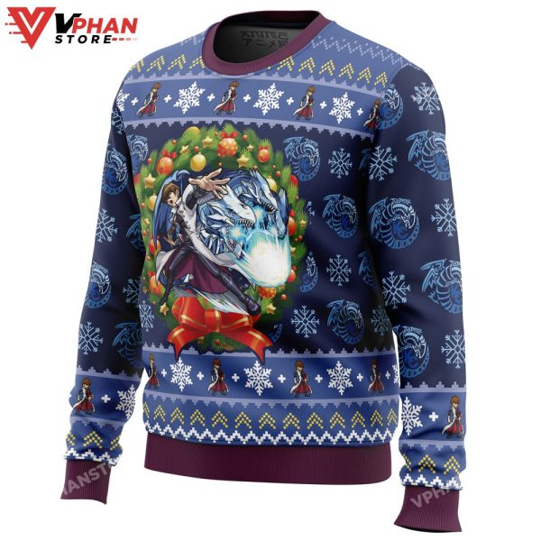 Kaiba Blue-Eyes White Dragon Yugioh Ugly Christmas Sweater