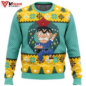 Kankichi Ryotsu KochiKame Tokyo Beat Cops Ugly Christmas Sweater 1