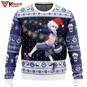 Killua Zoldyck v2 Hunter X Hunter Ugly Christmas Sweater 1