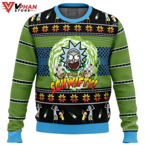 Lets Get Schwifty! Rick and Morty Ugly Christmas Sweater 1