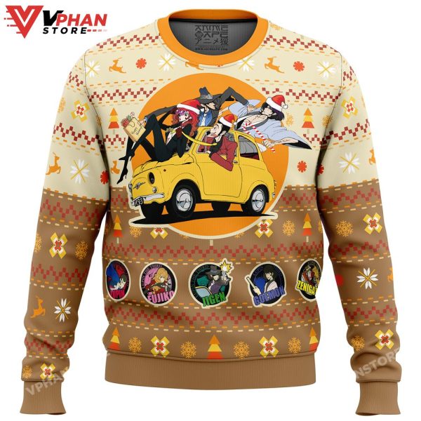 Lupin the 3rd Happy Trip Christmas Sweater