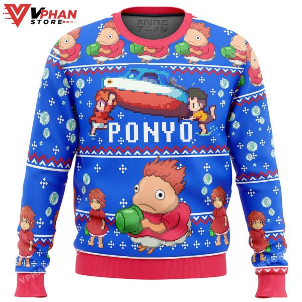 Magical PONYO 3D Sweatshirt Christmas Sweater