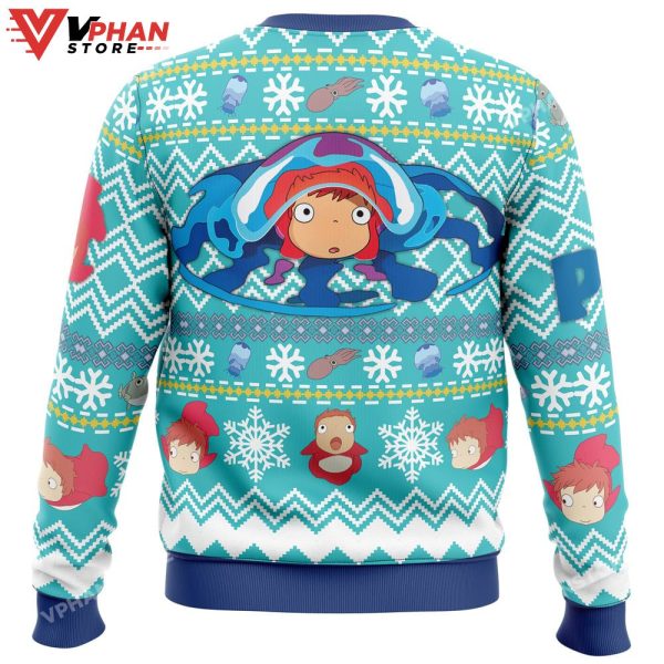 Magical Ponyo Studio Ghibli Ugly Christmas Sweater