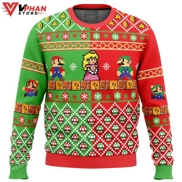 Mario Bros Ugly Christmas Sweater