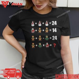 Math Teacher Christmas Order of Operations Quiz T Shirt 1