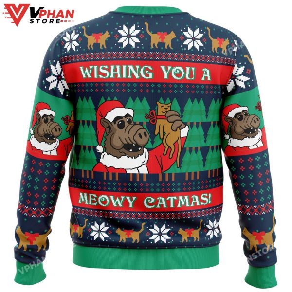 Meowy Catmas Alf Ugly Christmas Sweater