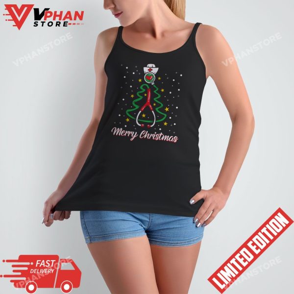 Merry Christmas Nurse Shirt Yuletide Practitioners Cute Gift T-Shirt