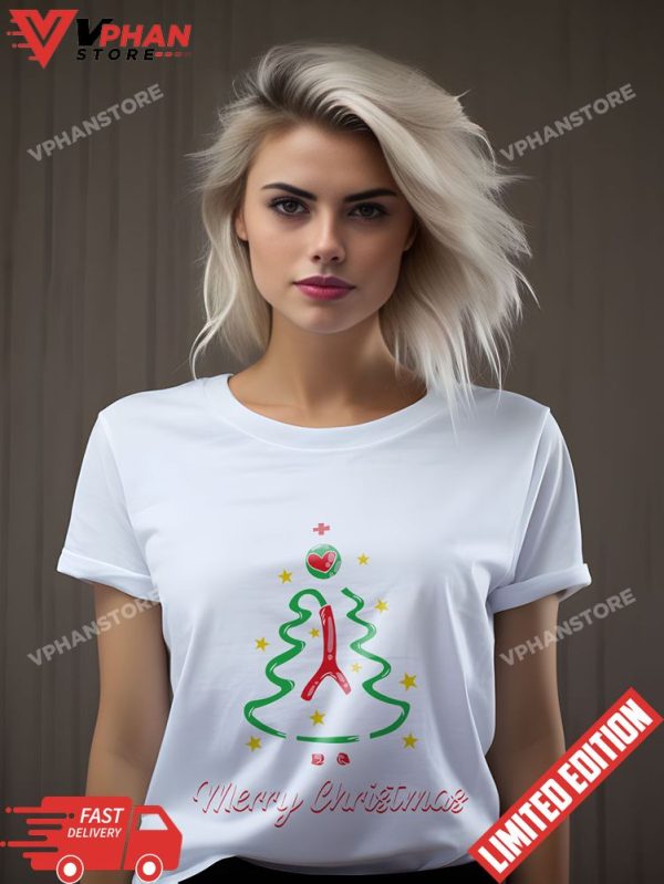 Merry Christmas Nurse Shirt Yuletide Practitioners Cute Gift T-Shirt