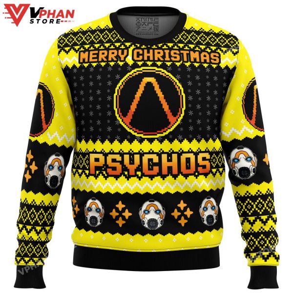 Merry Christmas Psychos Borderlands Ugly Sweater